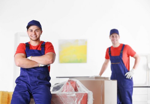 Preparing household items for transport with a moving truck in Enfield