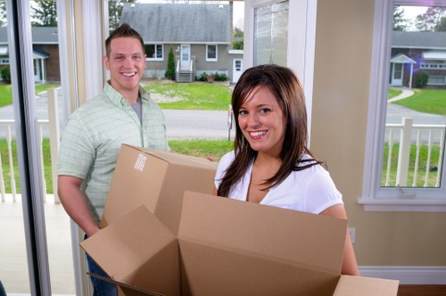 Commercial moving team handling office relocation in Enfield