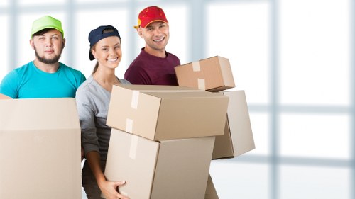 Commercial relocation service handling desks and cabinets in Enfield