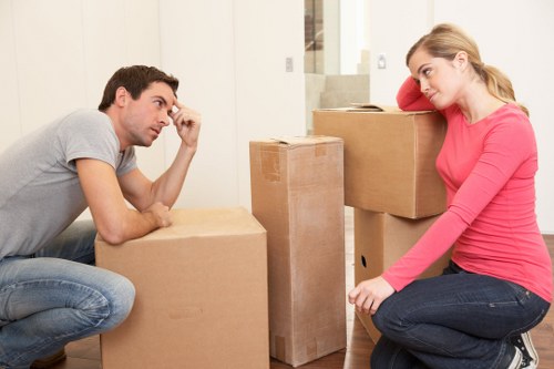 Local house move support in Enfield with packing boxes