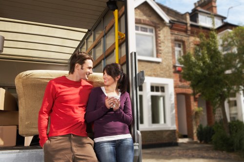 Removal van ready for a local move in Enfield