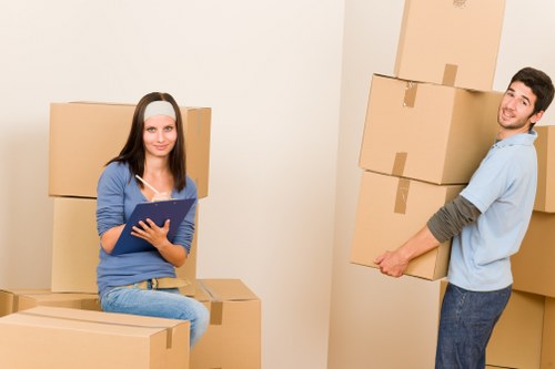 Careful transport of household items by a man with a van